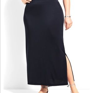 Plus Size Talbots Stretch Knit Jersey Maxi Skirt
